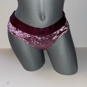 Victoria’s Secret Pink Velvet Thong Panty Underwear. NWT